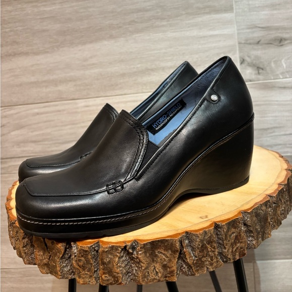 Rockport Shoes - Rockport genuine black leather Dynamic Suspension Wedge heel shoes size 6 - new!